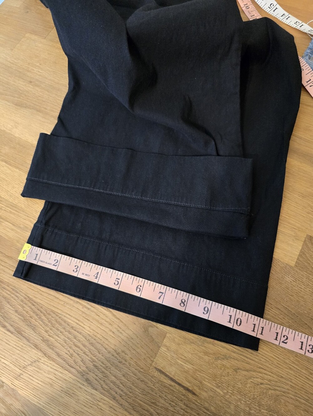 Maeve The Colette Pants Black Wide Leg Cropped High Rise Size 31 Magic Fabric - Picture 13 of 13